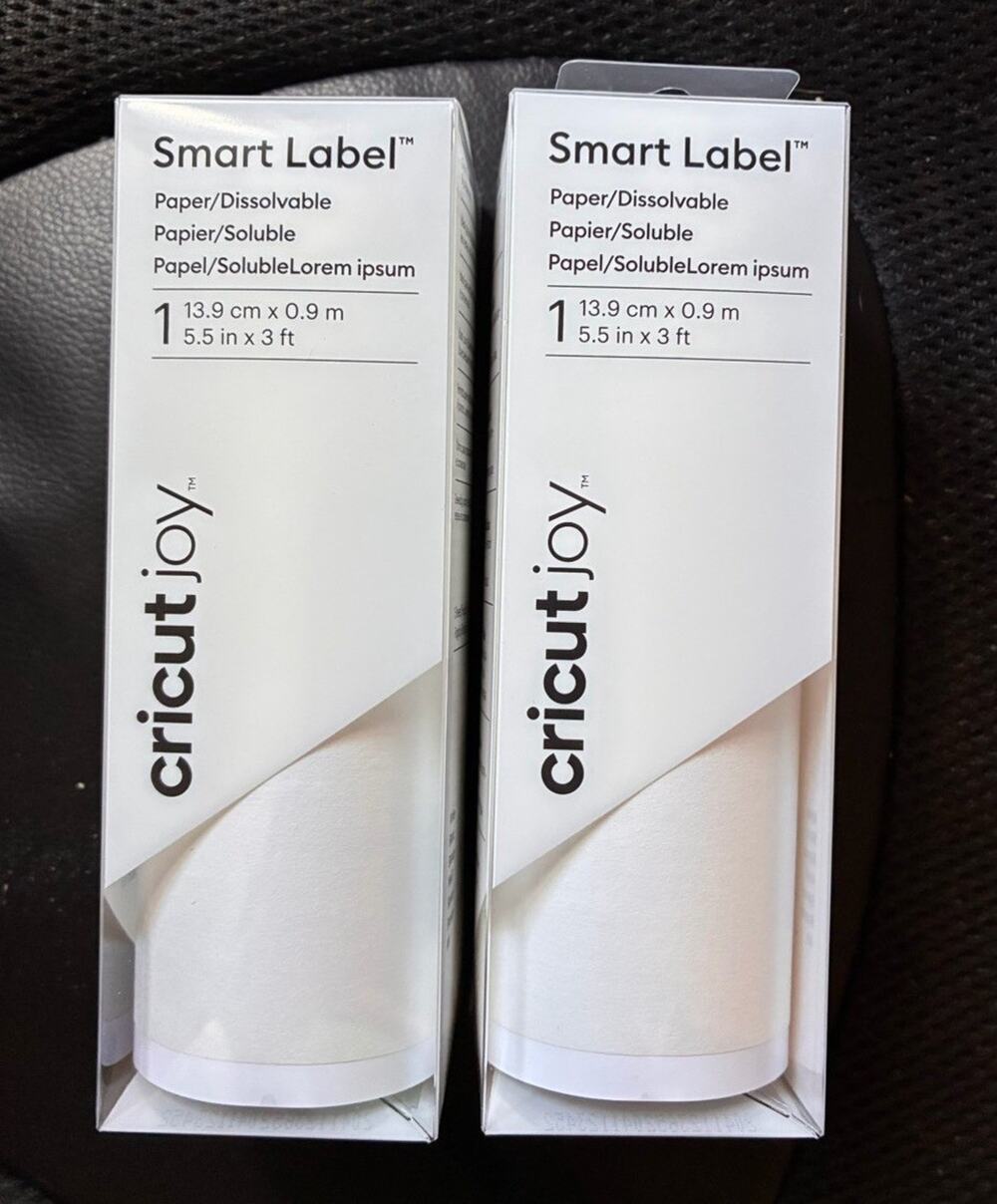 Cricut Joy Smart Label Paper/Dissolvable White 5.5in x 3ft Rolls (2 Pack)